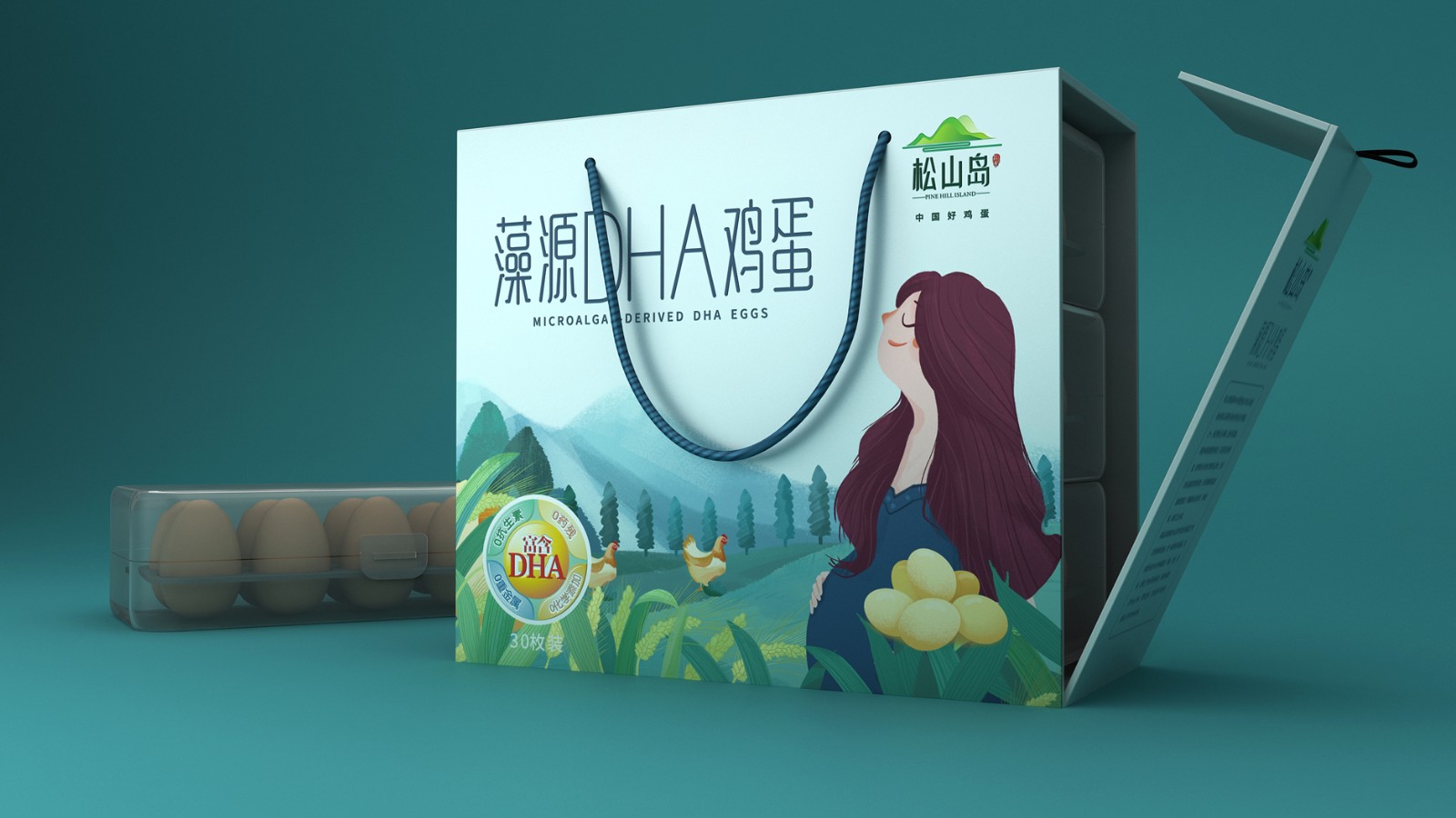 土鸡蛋包装设计越来越注重原生态的视觉感